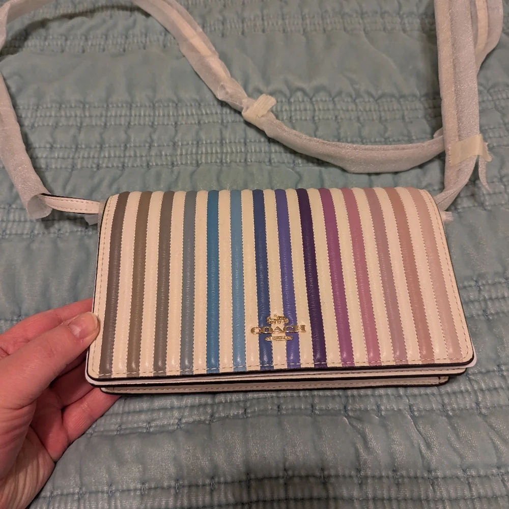 Coach ombre quilted foldover crossbody purse - Picture 2 of 16